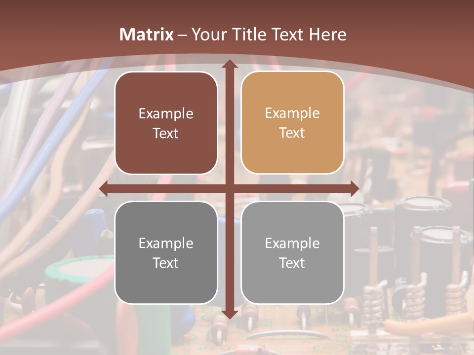 A Close Up Of A Circuit Board With Many Wires PowerPoint Template