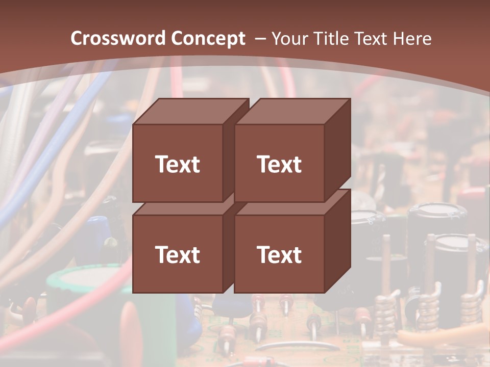 A Close Up Of A Circuit Board With Many Wires PowerPoint Template