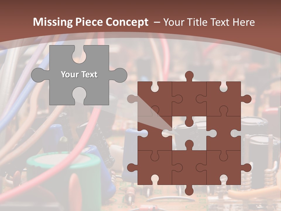 A Close Up Of A Circuit Board With Many Wires PowerPoint Template