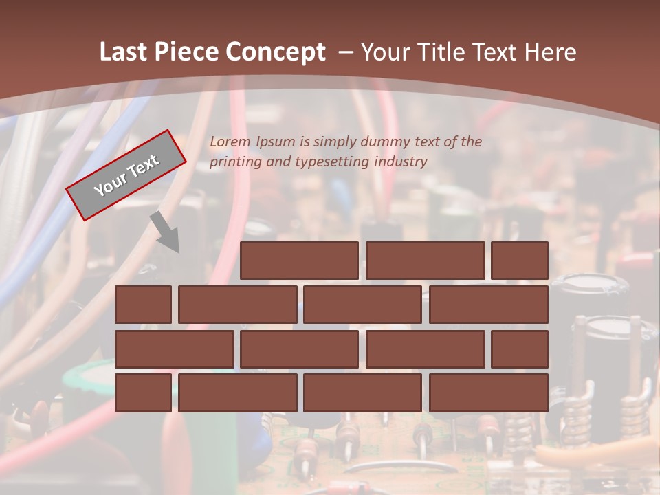 A Close Up Of A Circuit Board With Many Wires PowerPoint Template