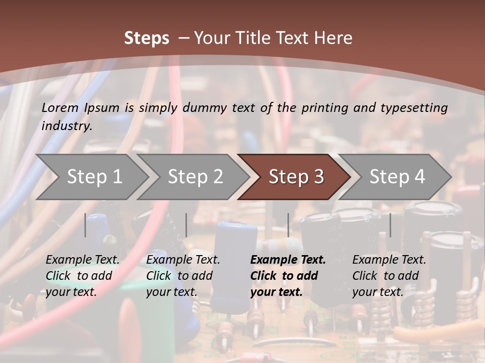 A Close Up Of A Circuit Board With Many Wires PowerPoint Template