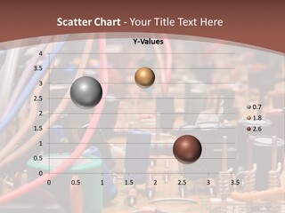 A Close Up Of A Circuit Board With Many Wires PowerPoint Template
