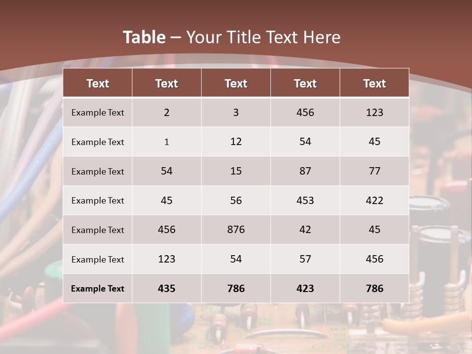 A Close Up Of A Circuit Board With Many Wires PowerPoint Template
