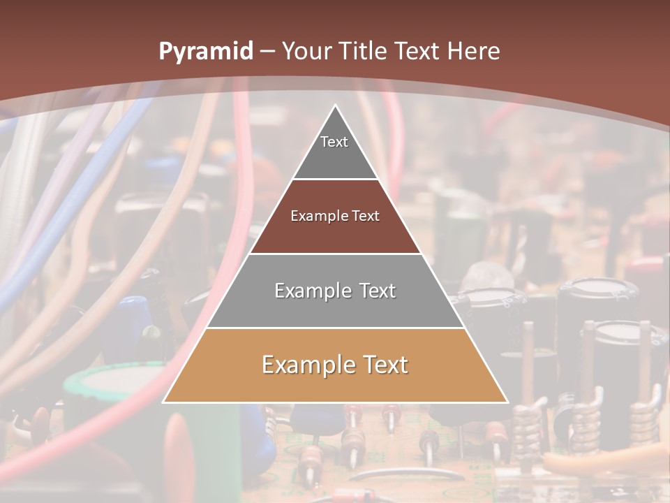 A Close Up Of A Circuit Board With Many Wires PowerPoint Template