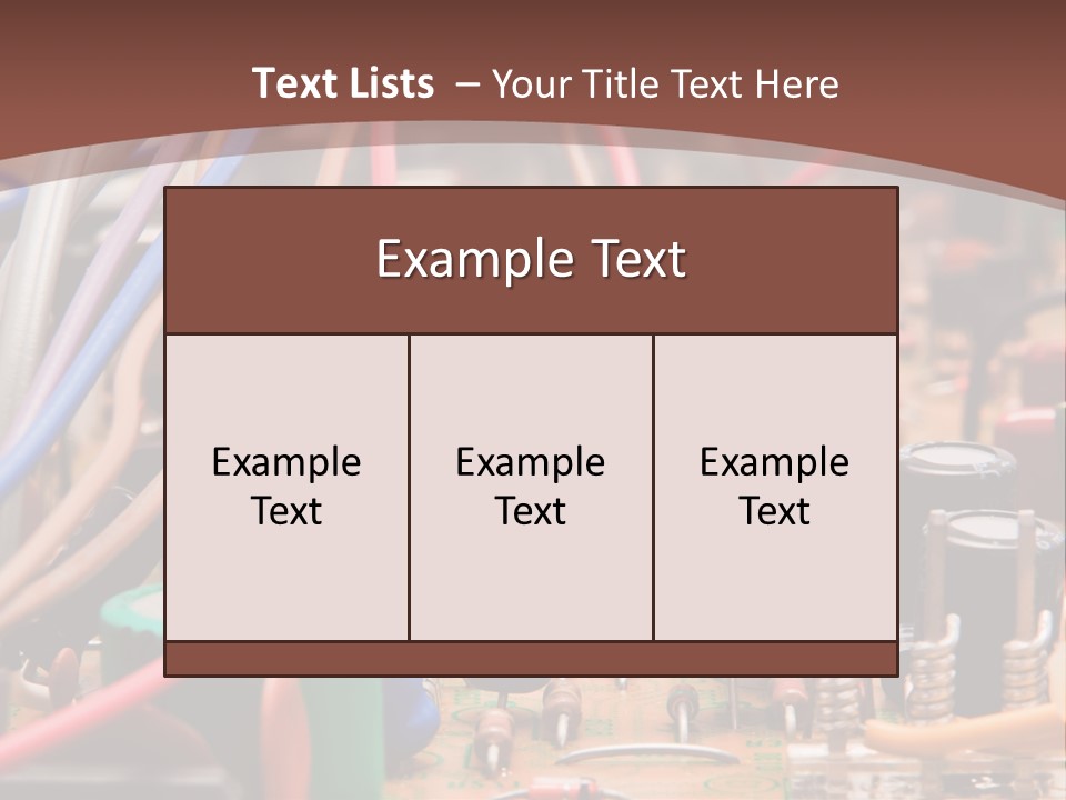 A Close Up Of A Circuit Board With Many Wires PowerPoint Template