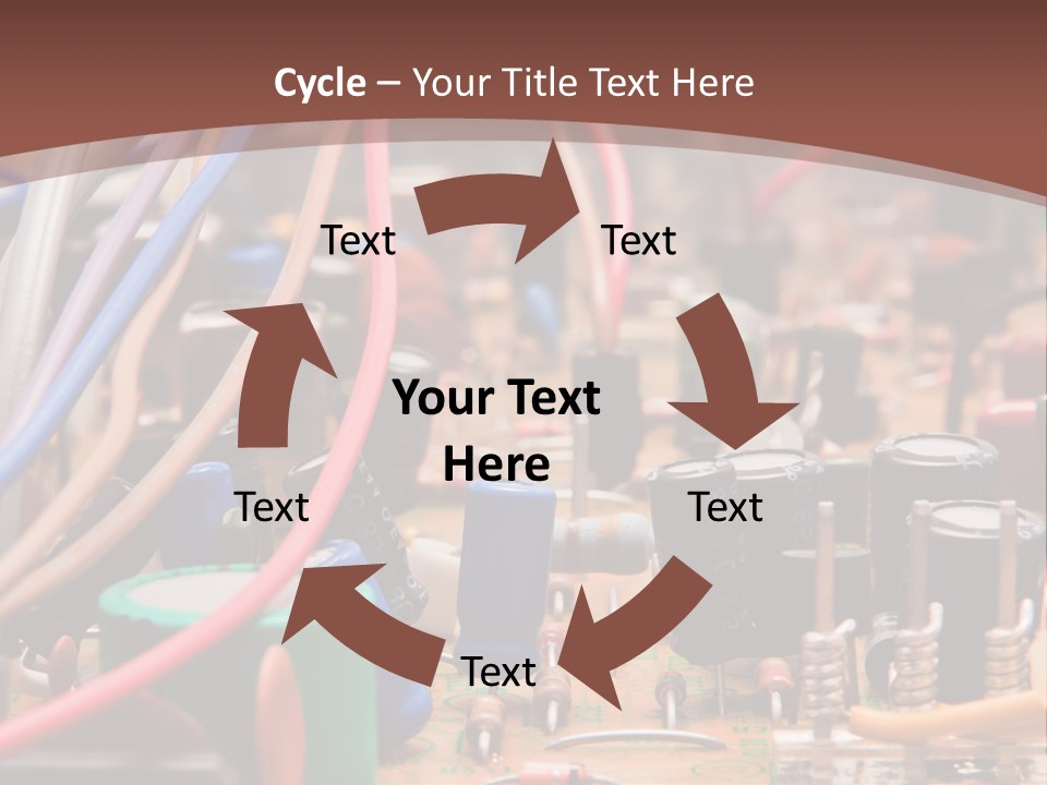 A Close Up Of A Circuit Board With Many Wires PowerPoint Template
