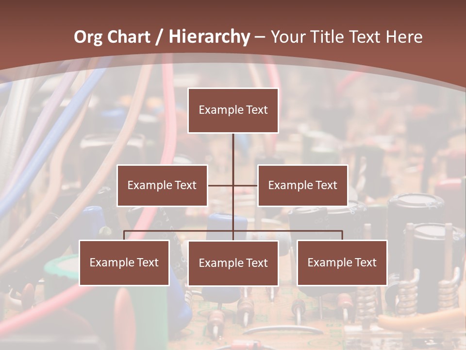 A Close Up Of A Circuit Board With Many Wires PowerPoint Template