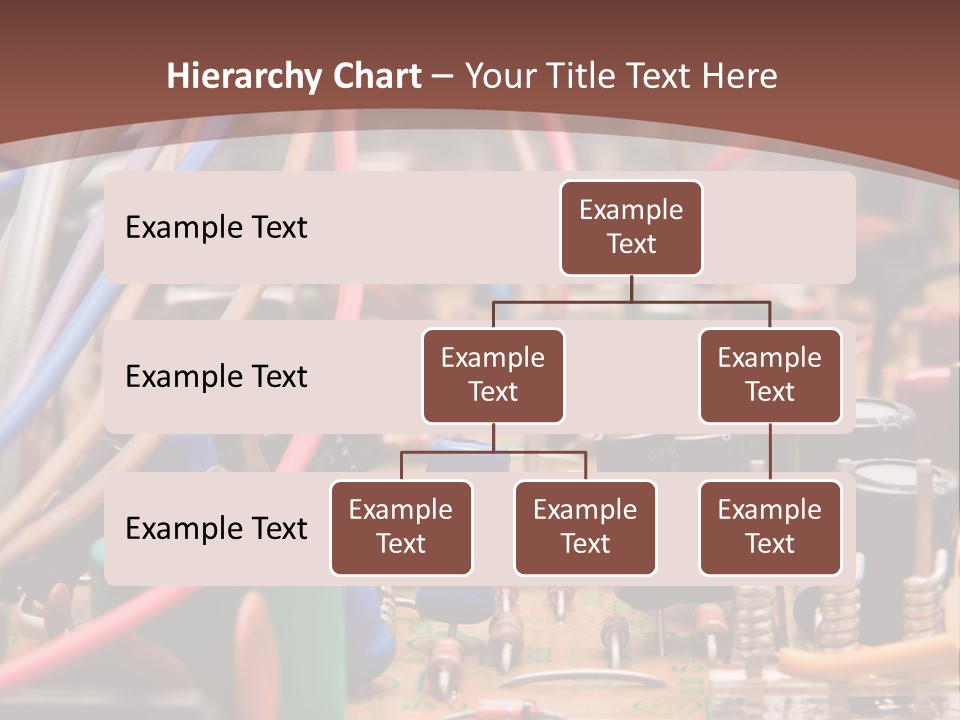 A Close Up Of A Circuit Board With Many Wires PowerPoint Template