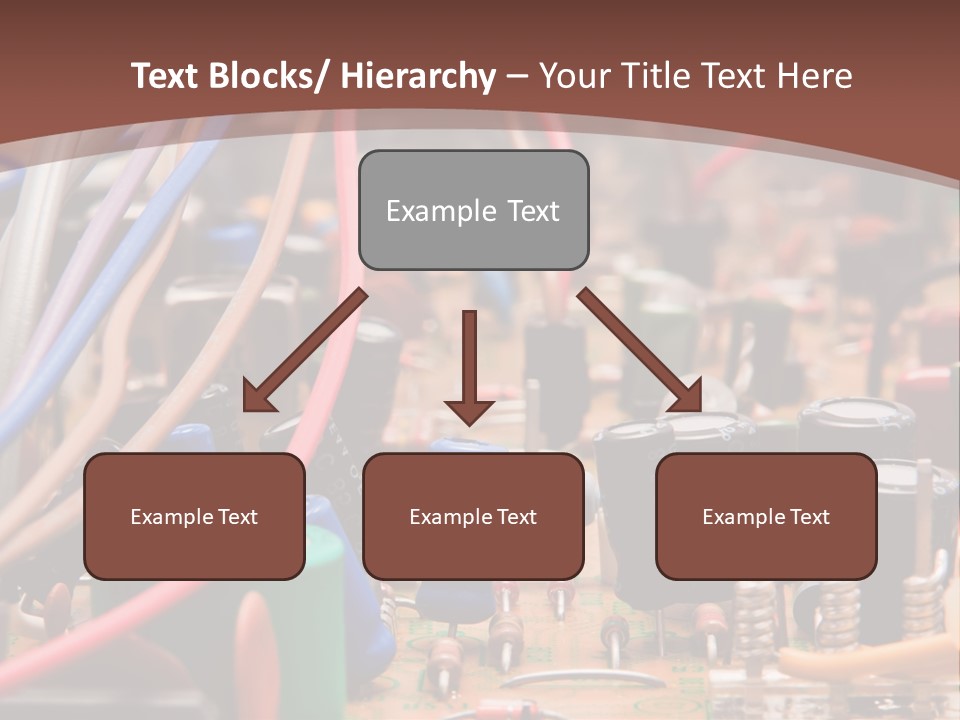 A Close Up Of A Circuit Board With Many Wires PowerPoint Template