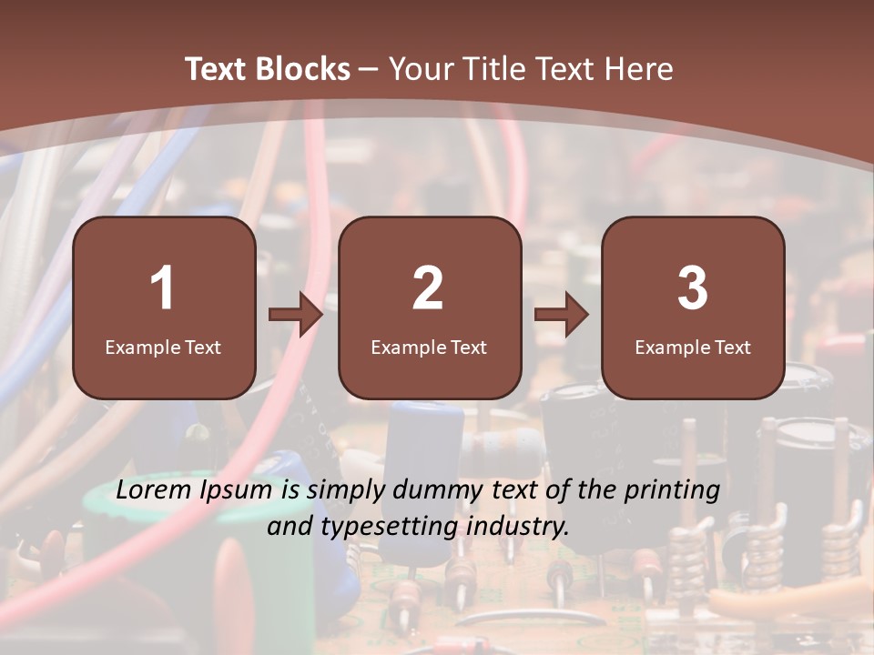 A Close Up Of A Circuit Board With Many Wires PowerPoint Template