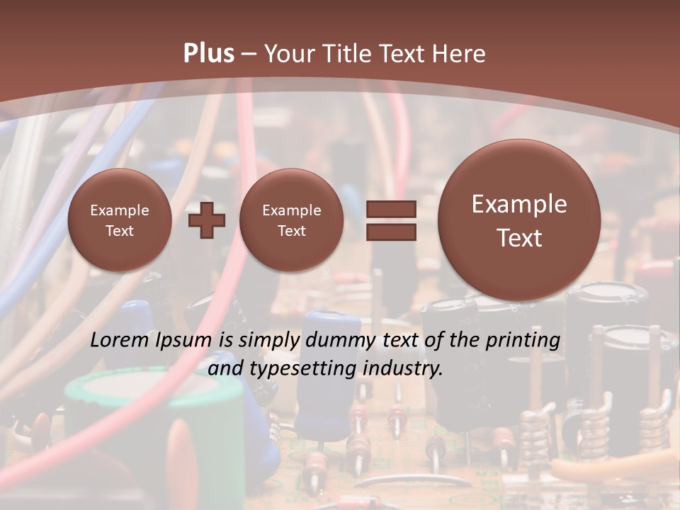 A Close Up Of A Circuit Board With Many Wires PowerPoint Template