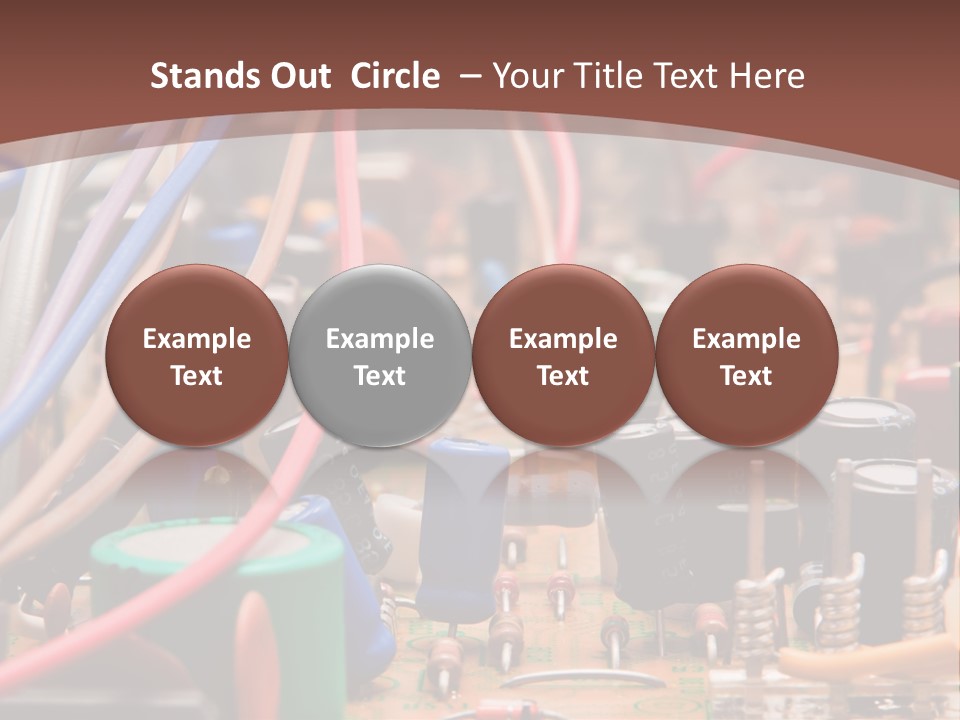 A Close Up Of A Circuit Board With Many Wires PowerPoint Template
