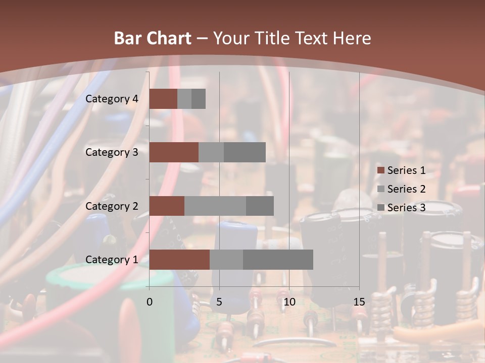 A Close Up Of A Circuit Board With Many Wires PowerPoint Template