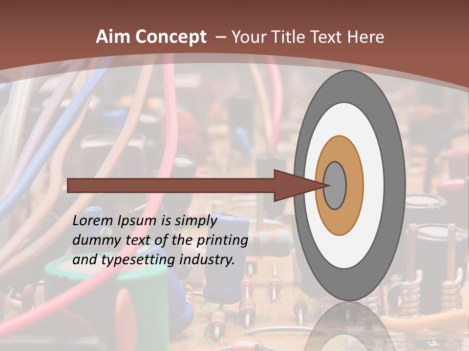 A Close Up Of A Circuit Board With Many Wires PowerPoint Template
