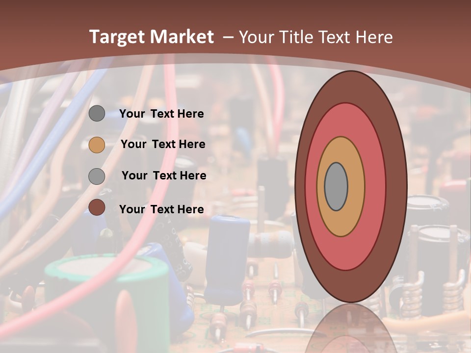A Close Up Of A Circuit Board With Many Wires PowerPoint Template