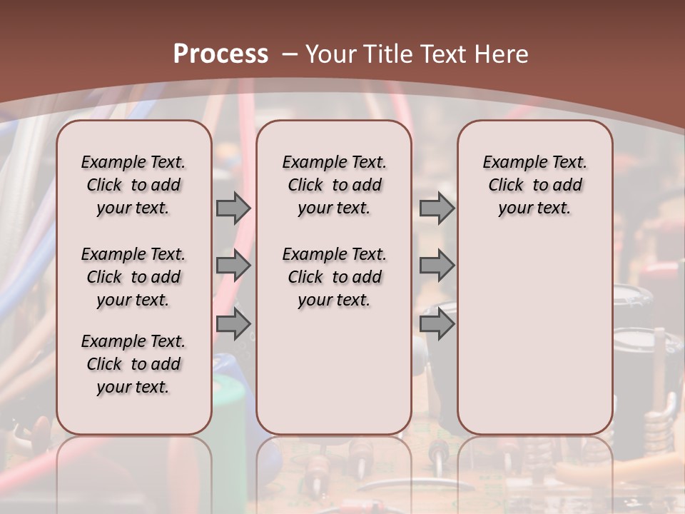 A Close Up Of A Circuit Board With Many Wires PowerPoint Template