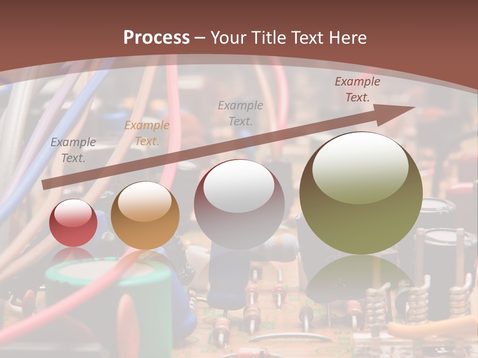 A Close Up Of A Circuit Board With Many Wires PowerPoint Template