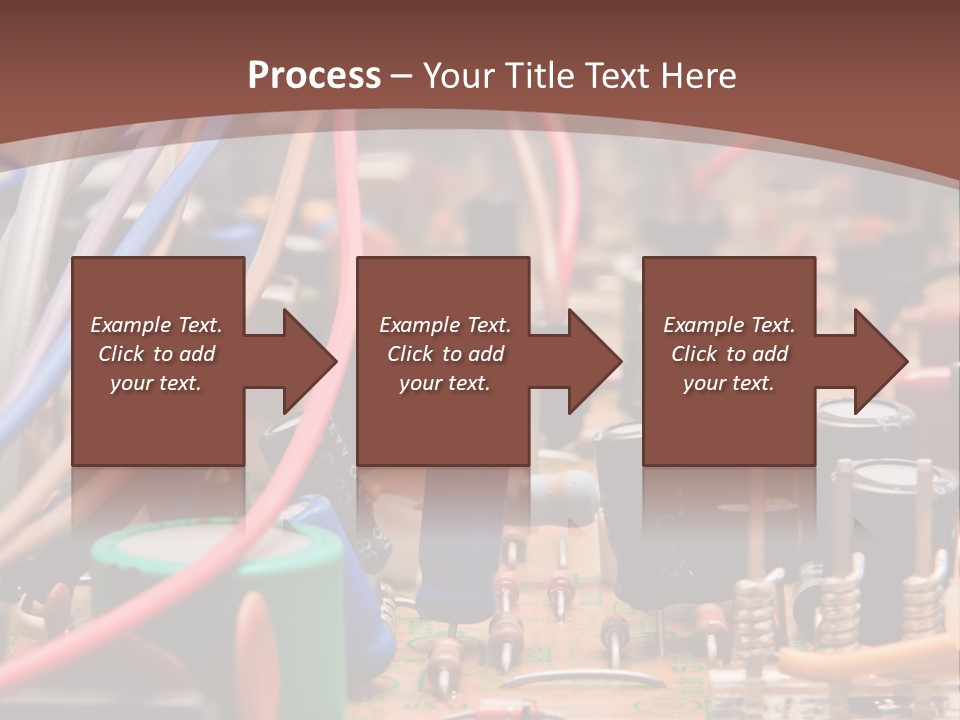 A Close Up Of A Circuit Board With Many Wires PowerPoint Template