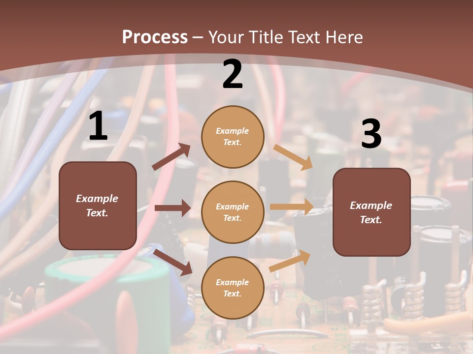 A Close Up Of A Circuit Board With Many Wires PowerPoint Template