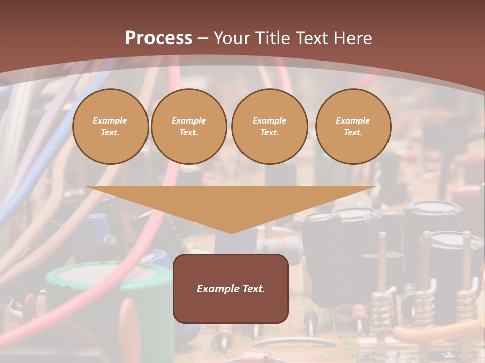A Close Up Of A Circuit Board With Many Wires PowerPoint Template