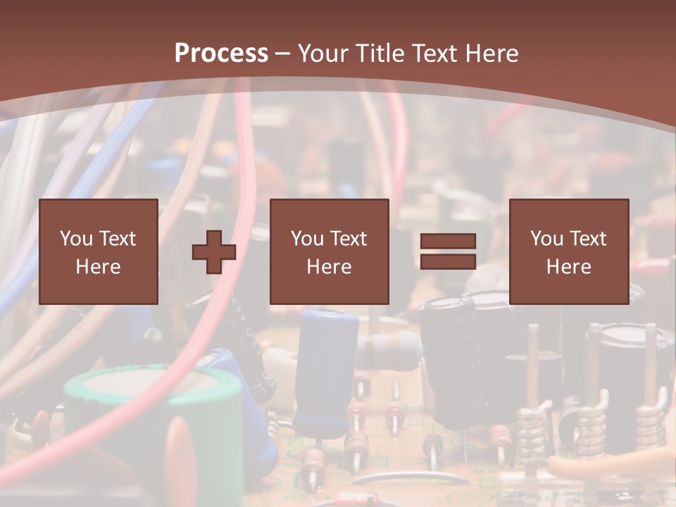 A Close Up Of A Circuit Board With Many Wires PowerPoint Template