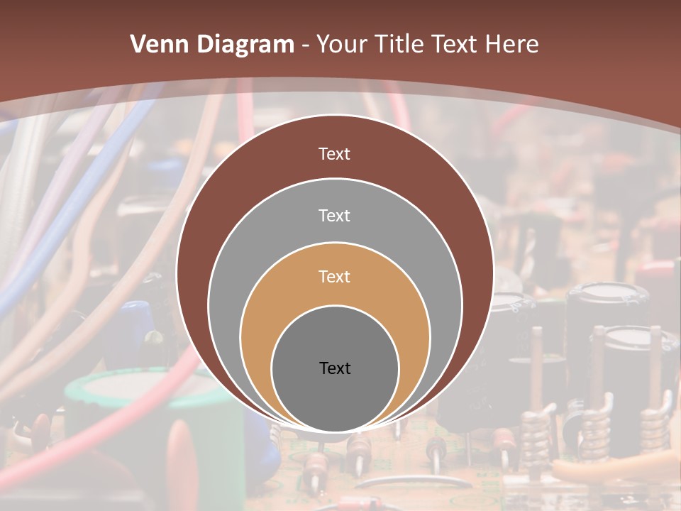 A Close Up Of A Circuit Board With Many Wires PowerPoint Template