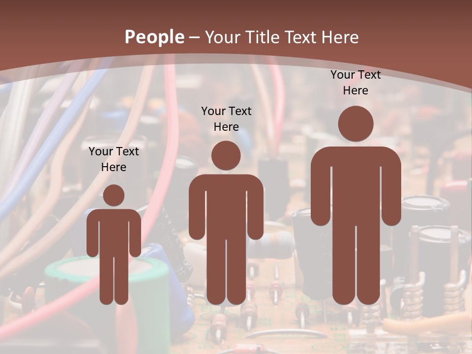 A Close Up Of A Circuit Board With Many Wires PowerPoint Template