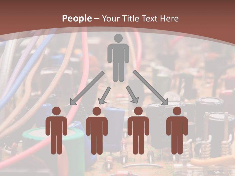 A Close Up Of A Circuit Board With Many Wires PowerPoint Template