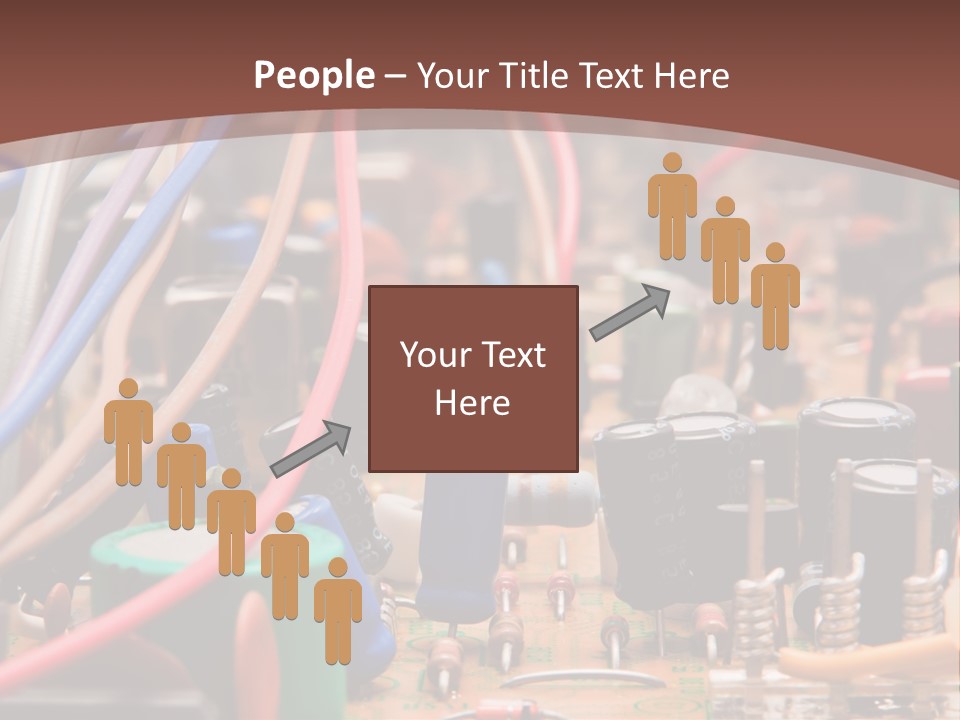 A Close Up Of A Circuit Board With Many Wires PowerPoint Template