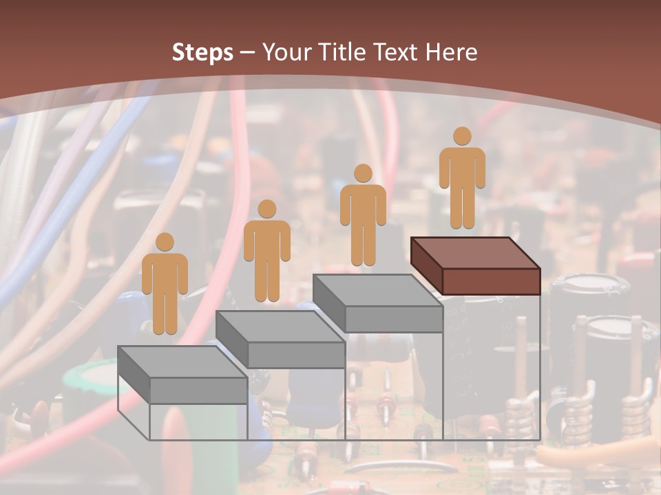 A Close Up Of A Circuit Board With Many Wires PowerPoint Template