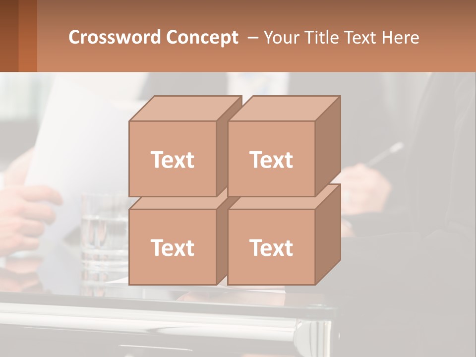 A Group Of People Sitting At A Table Writing On Paper PowerPoint Template