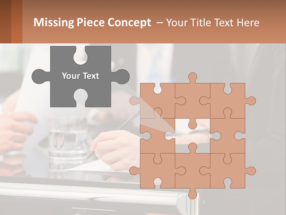 A Group Of People Sitting At A Table Writing On Paper PowerPoint Template