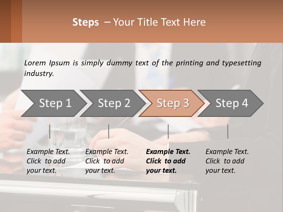 A Group Of People Sitting At A Table Writing On Paper PowerPoint Template