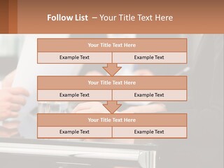 A Group Of People Sitting At A Table Writing On Paper PowerPoint Template