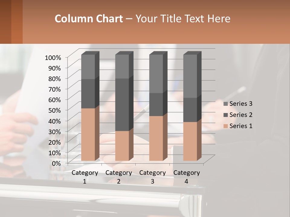 A Group Of People Sitting At A Table Writing On Paper PowerPoint Template