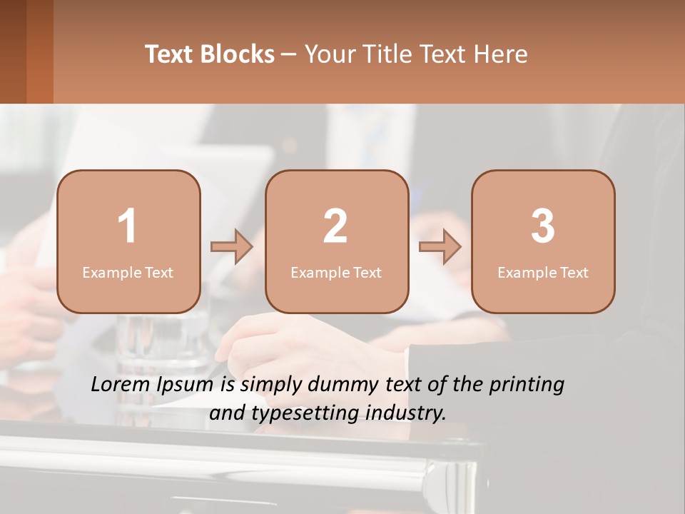 A Group Of People Sitting At A Table Writing On Paper PowerPoint Template