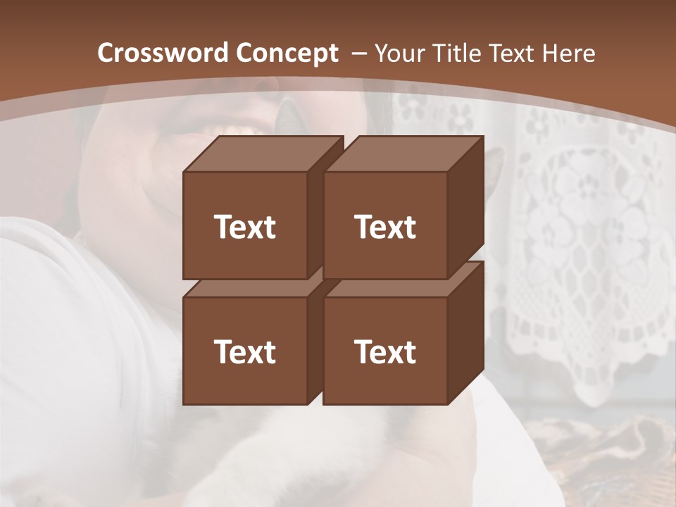 A Woman Is Holding A Cat In Her Arms PowerPoint Template