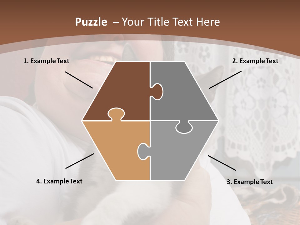 A Woman Is Holding A Cat In Her Arms PowerPoint Template