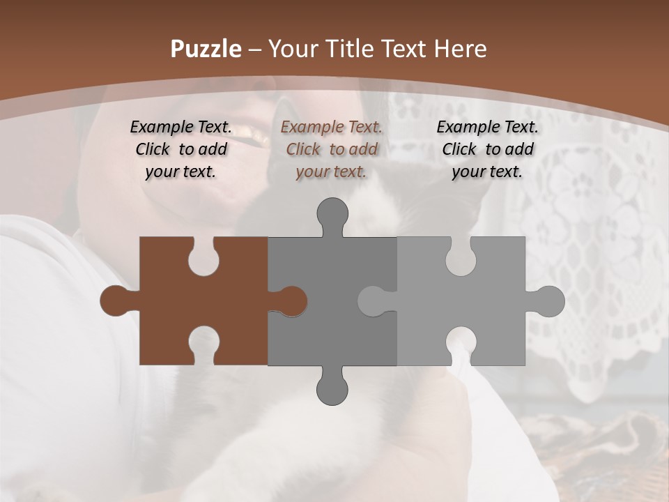 A Woman Is Holding A Cat In Her Arms PowerPoint Template