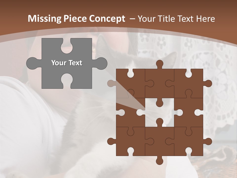 A Woman Is Holding A Cat In Her Arms PowerPoint Template