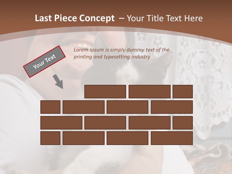 A Woman Is Holding A Cat In Her Arms PowerPoint Template