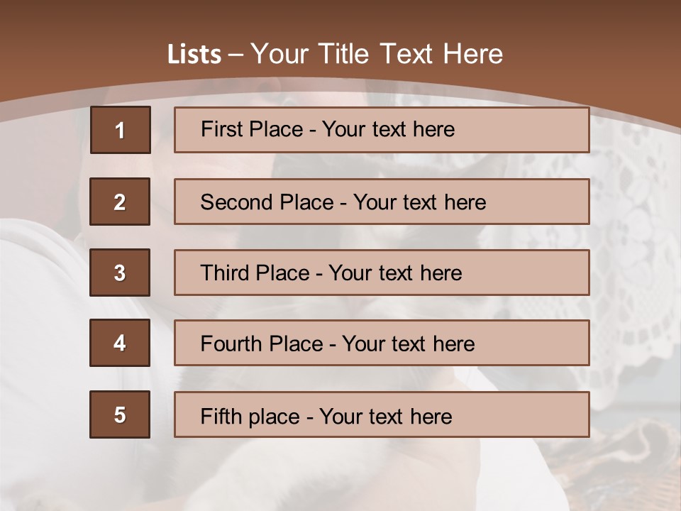 A Woman Is Holding A Cat In Her Arms PowerPoint Template