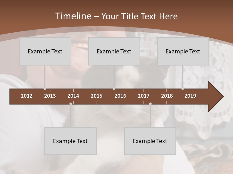 A Woman Is Holding A Cat In Her Arms PowerPoint Template