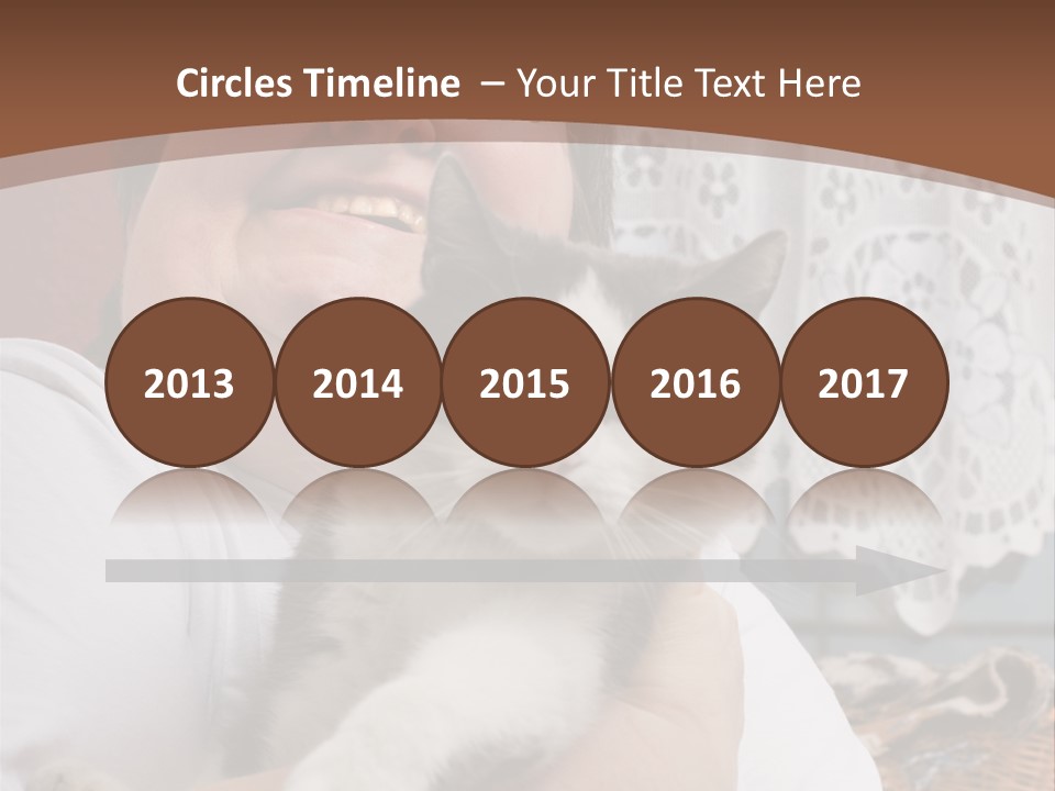 A Woman Is Holding A Cat In Her Arms PowerPoint Template