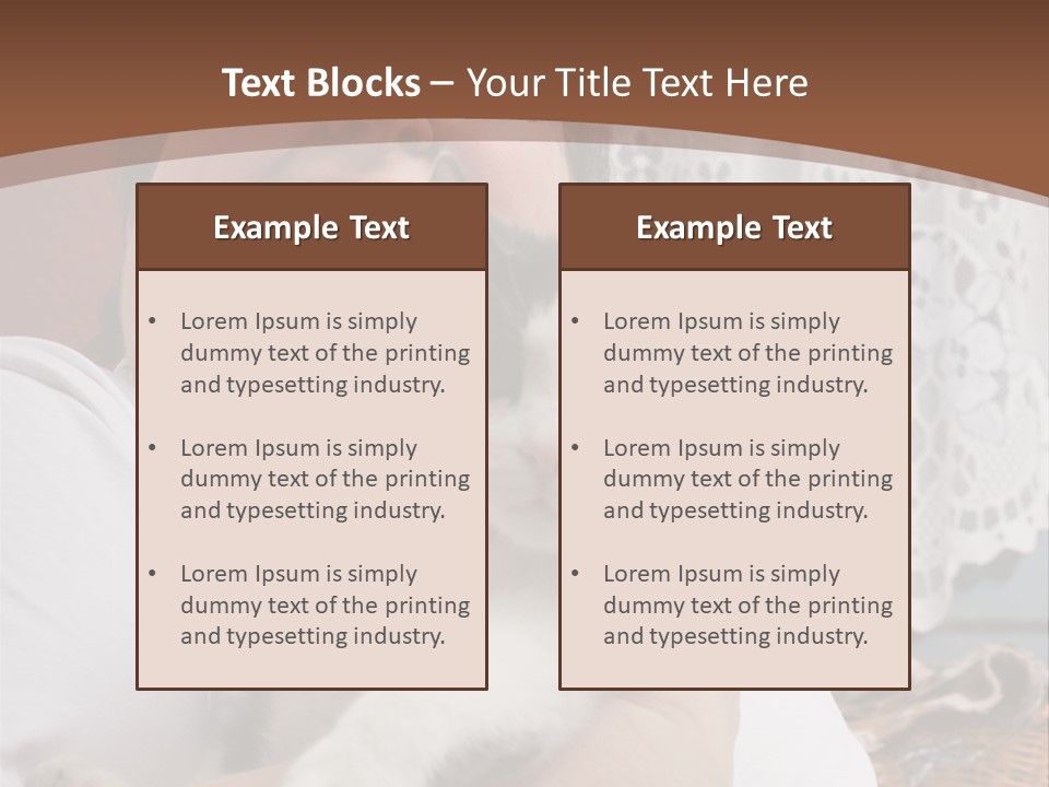 A Woman Is Holding A Cat In Her Arms PowerPoint Template