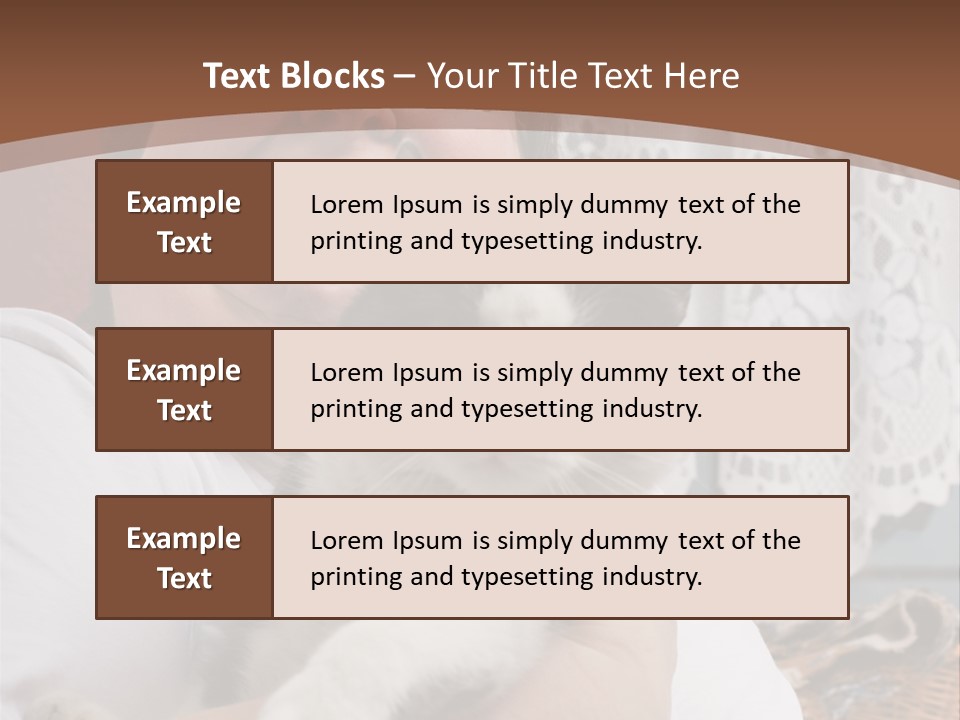 A Woman Is Holding A Cat In Her Arms PowerPoint Template