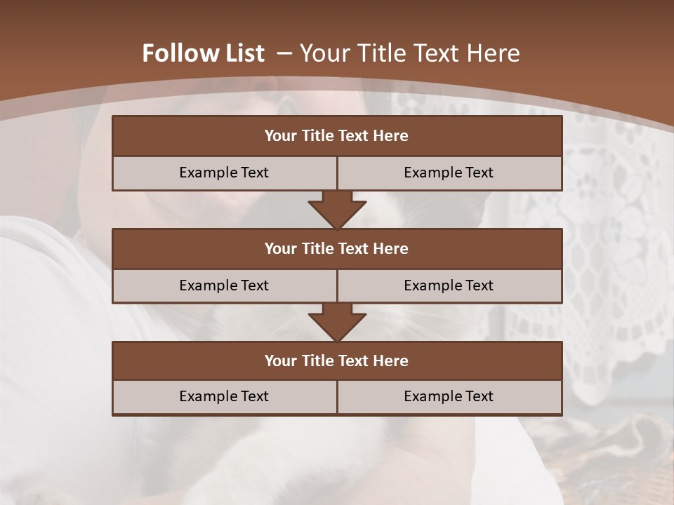 A Woman Is Holding A Cat In Her Arms PowerPoint Template