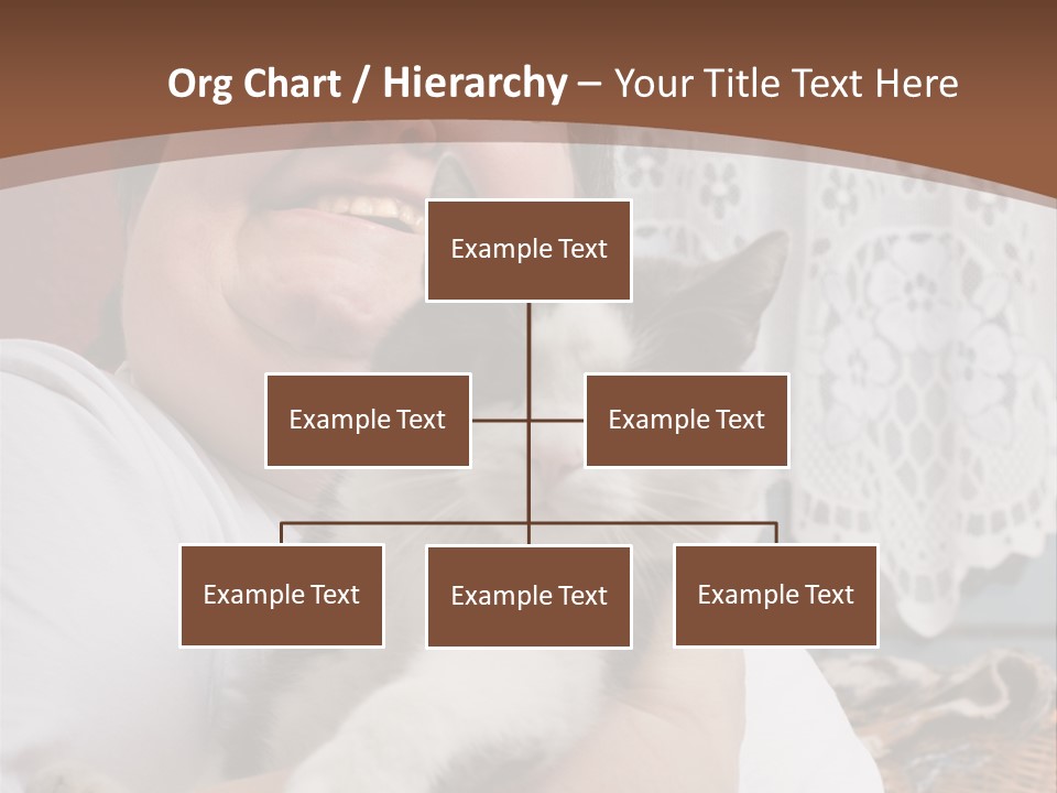 A Woman Is Holding A Cat In Her Arms PowerPoint Template