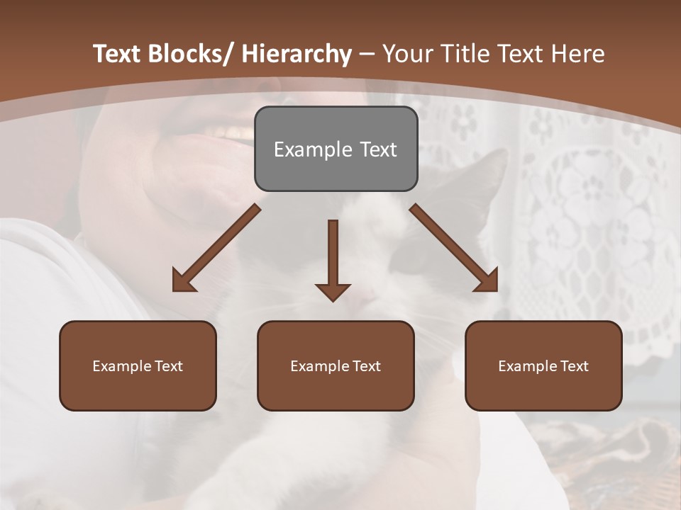 A Woman Is Holding A Cat In Her Arms PowerPoint Template