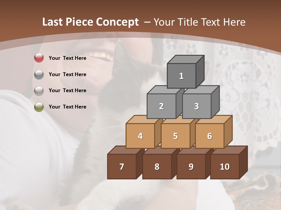 A Woman Is Holding A Cat In Her Arms PowerPoint Template